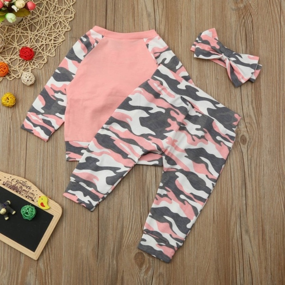 2 PIECE BABY GIRL CAMO OUTFIT SIZE 18-24MO - Picture 2 of 6